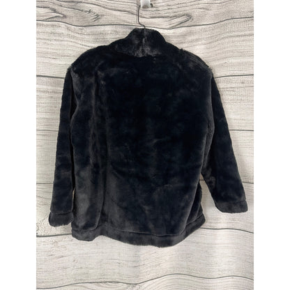 NWT Banana Republic Black Faux Fur Pullover Turtleneck Top Size S