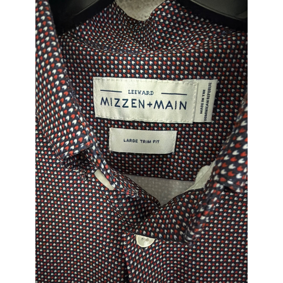 Mens Leeward Mizzen + Main Trim Fit Button-Up Shirt Size L