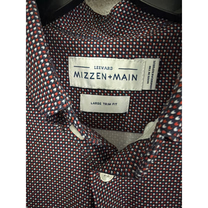 Mens Leeward Mizzen + Main Trim Fit Button-Up Shirt Size L