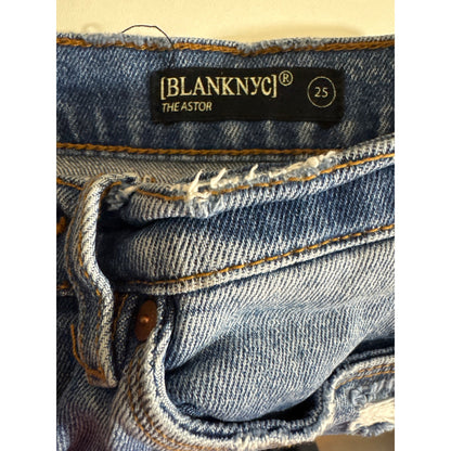 Blank NYC The Astor Distressed Denim Shorts Size 25