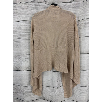 Eileen Fisher Beige Open Front Knit Cardigan Sweater Size XS