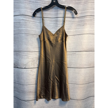 Brochu Walker Brown Satin Slip Dress Size P/XS