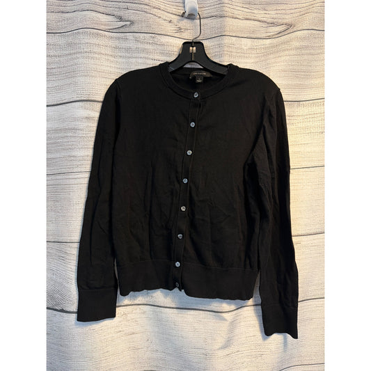 Ann Taylor Black Button-Up Cardigan Sweater Size L