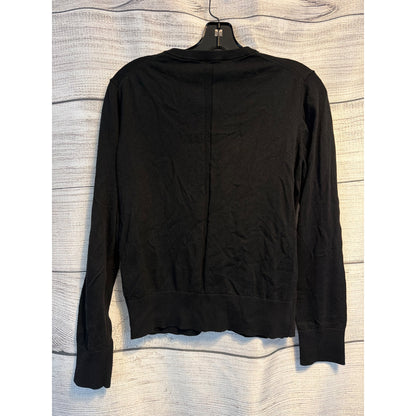 Ann Taylor Black Button-Up Cardigan Sweater Size L