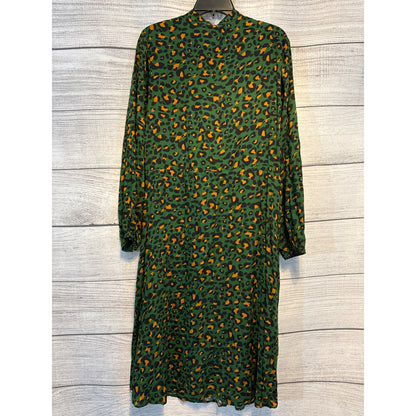 NWT Kirundo Long Sleeve Green Giraffe Print Dress
