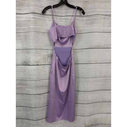 NWT Elliatt Lilac Satin Midi Dress With Open Back Size S