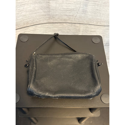 Fendi Vintage Black Leather Small Handbag With Dust Bag Italy