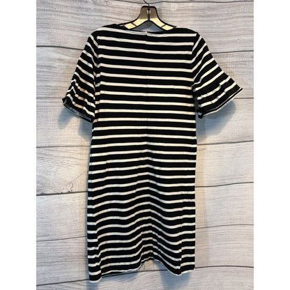 J.Crew Ruffled Bell Sleeved Striped T-shirt Dress Size S