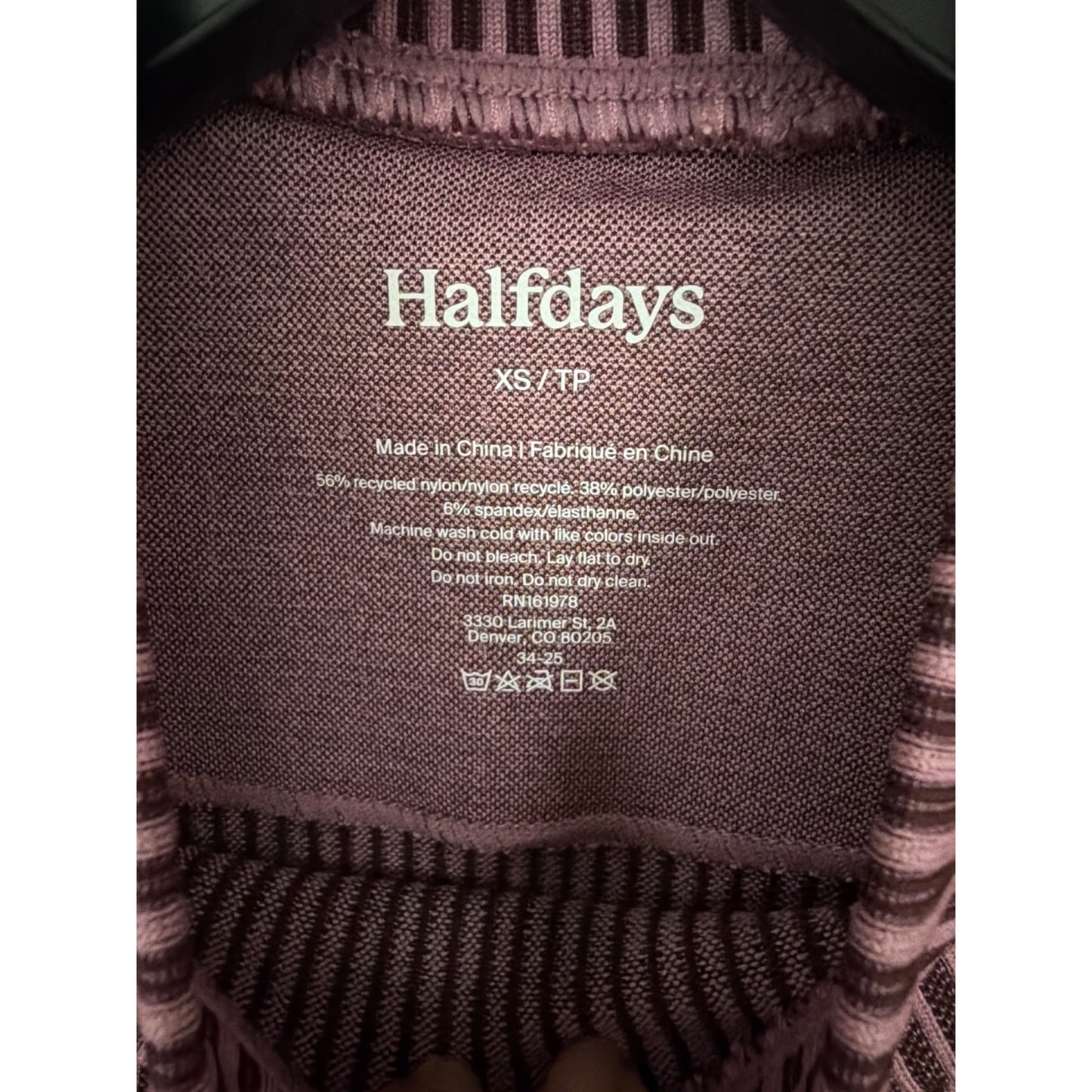 NWT Halfdays Anemone Ribbed Long-Sleeve Top Size XS