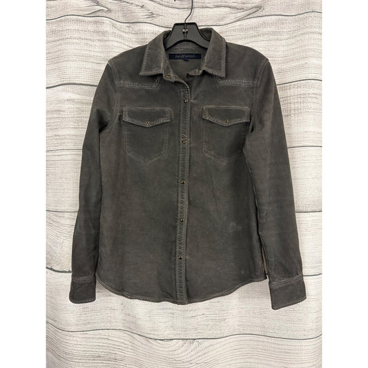 Driftwood Gray Snap Front Western Shirt Size M
