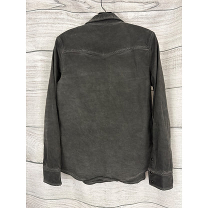 Driftwood Gray Snap Front Western Shirt Size M
