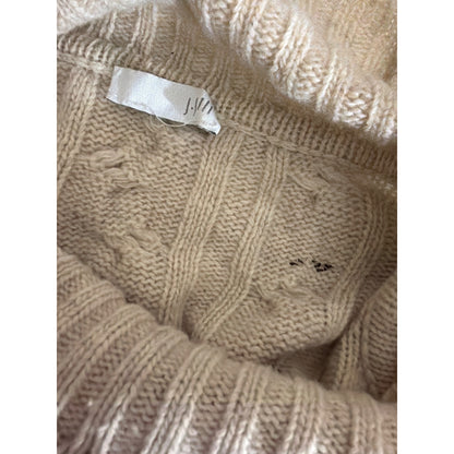 J. Jill Cable Knit Wool Blend Pullover Turtleneck Sweater Size L