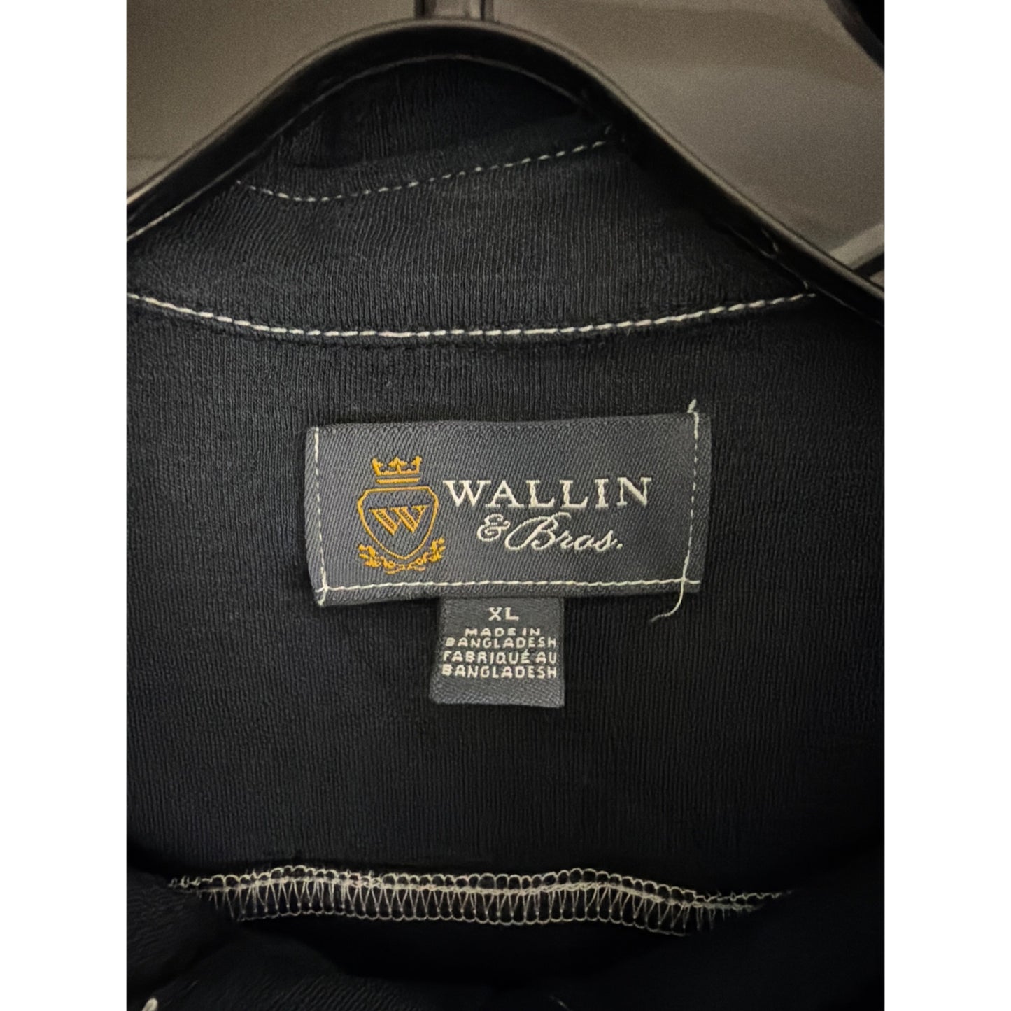 Mens Wallin & Bros. Black Polo Shirt Size XL