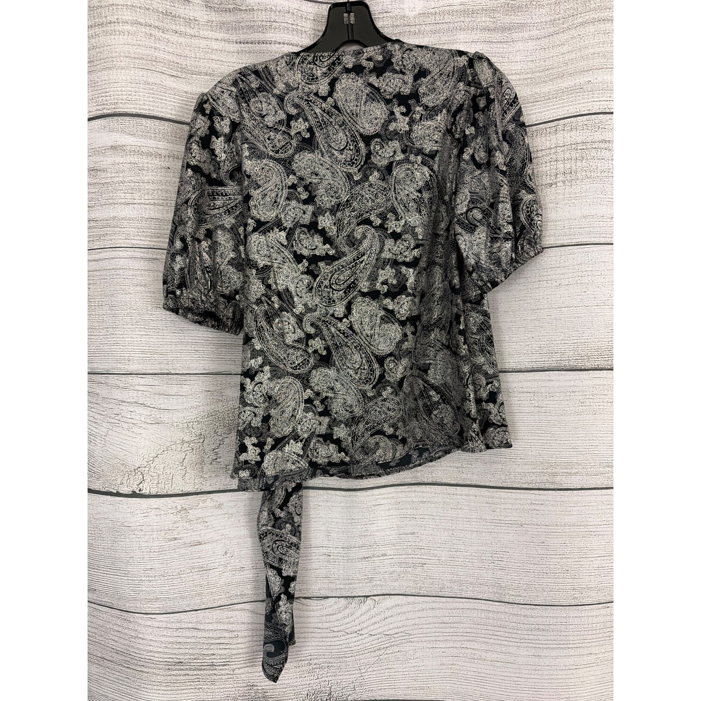 NWT Michael Kors Metallic Paisley Wrap Top Size S