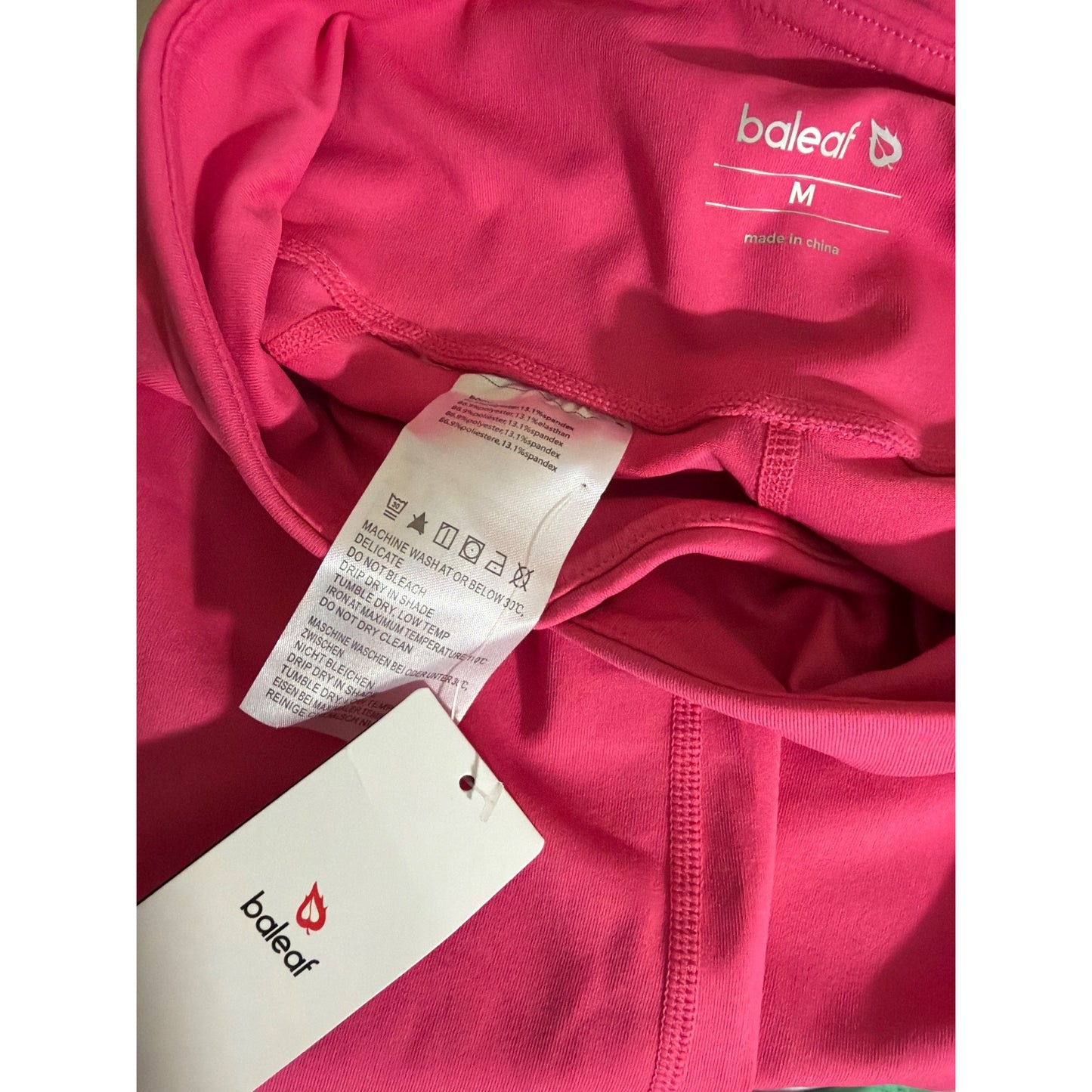 NWT Kids Baleaf Pink High-Waist Bootcut Yoga Pants Size M