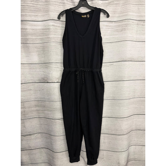 Zella Black Sleeveless Drawstring Jumpsuit Size M