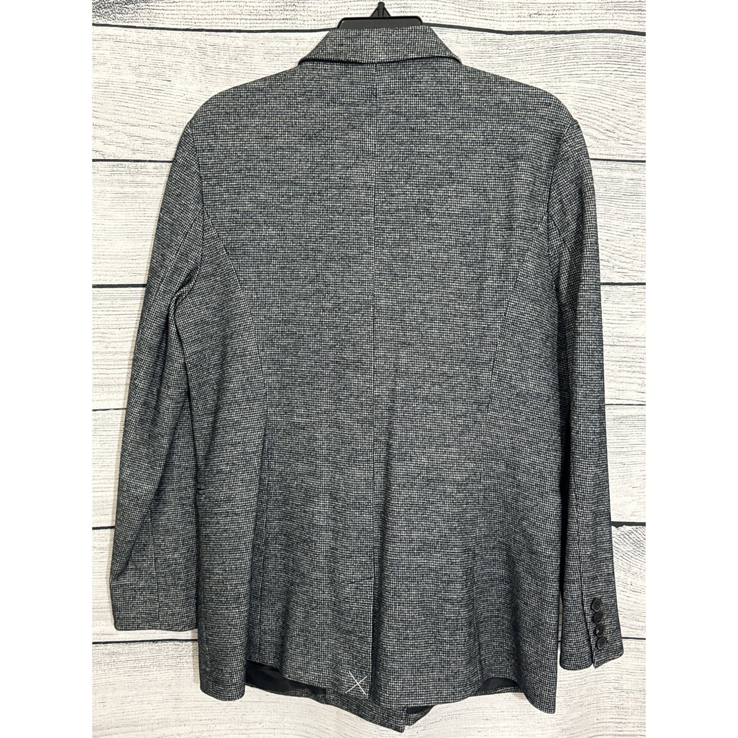 J. McLaughlin Double-Breasted Grey Blazer, Size 10