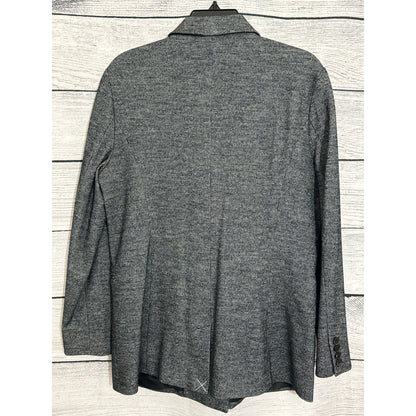 J. McLaughlin Double-Breasted Grey Blazer, Size 10