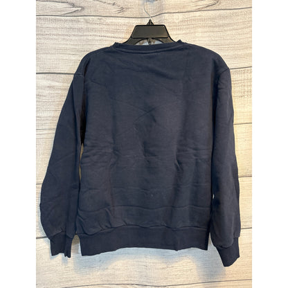 Ellesse Mens Navy Blue Textured Crewneck Sweatshirt M