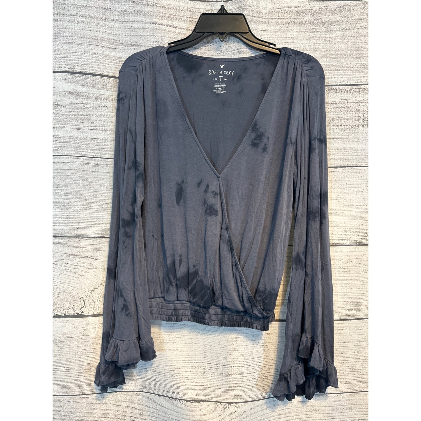 American Eagle Soft & Sexy Tie-Dye Wrap Top Size M