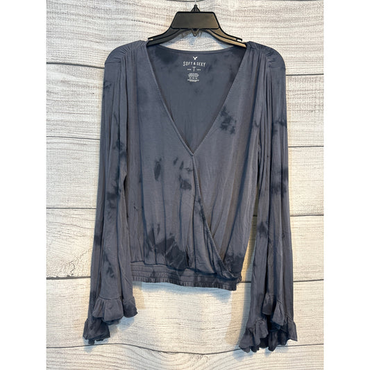 American Eagle Soft & Sexy Tie-Dye Wrap Top Size M