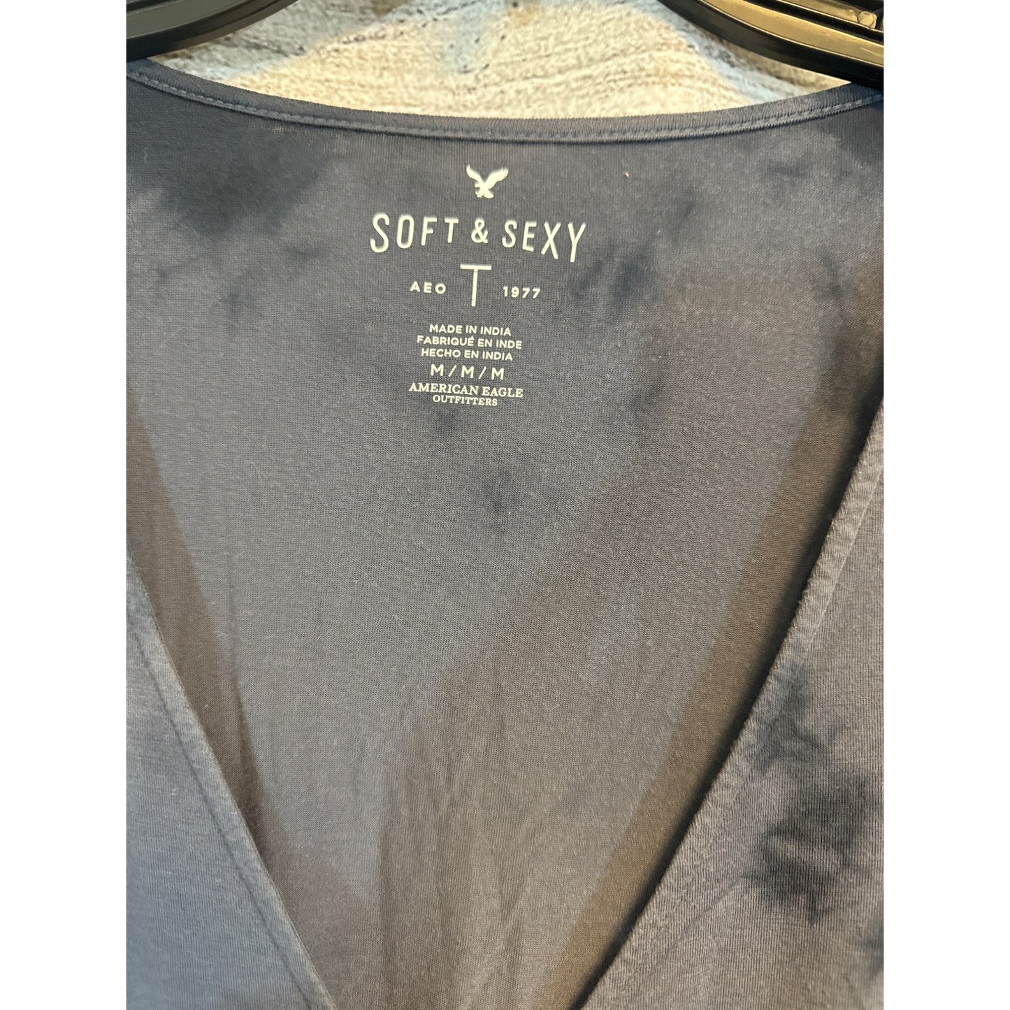 American Eagle Soft & Sexy Tie-Dye Wrap Top Size M
