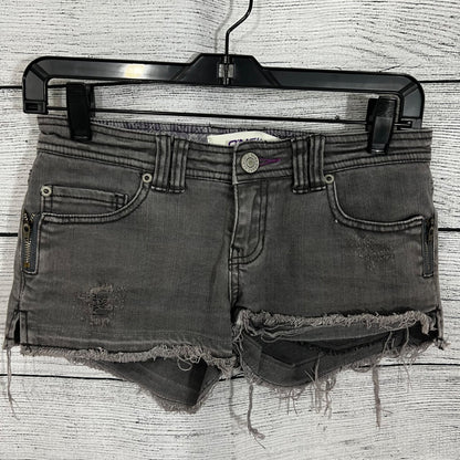 Oneil Gray Distressed Denim Shorts, Size 1