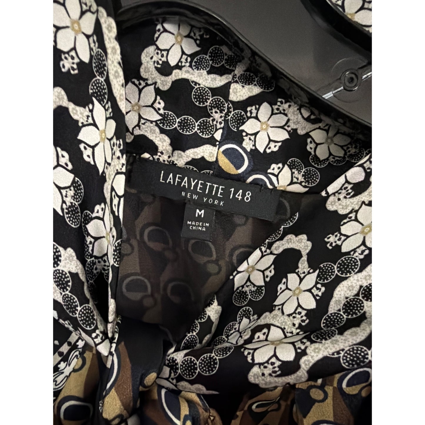 Lafayette 148 New York Sleeveless Scarf-Tie Blouse Size M