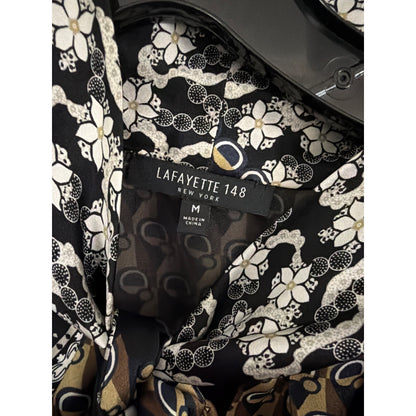 Lafayette 148 New York Sleeveless Scarf-Tie Blouse Size M