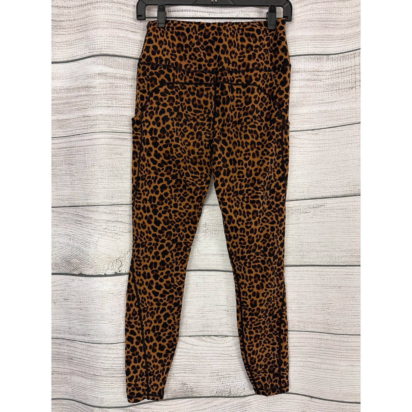 G4Free Leopard Print High Waist Leggings W Pockets