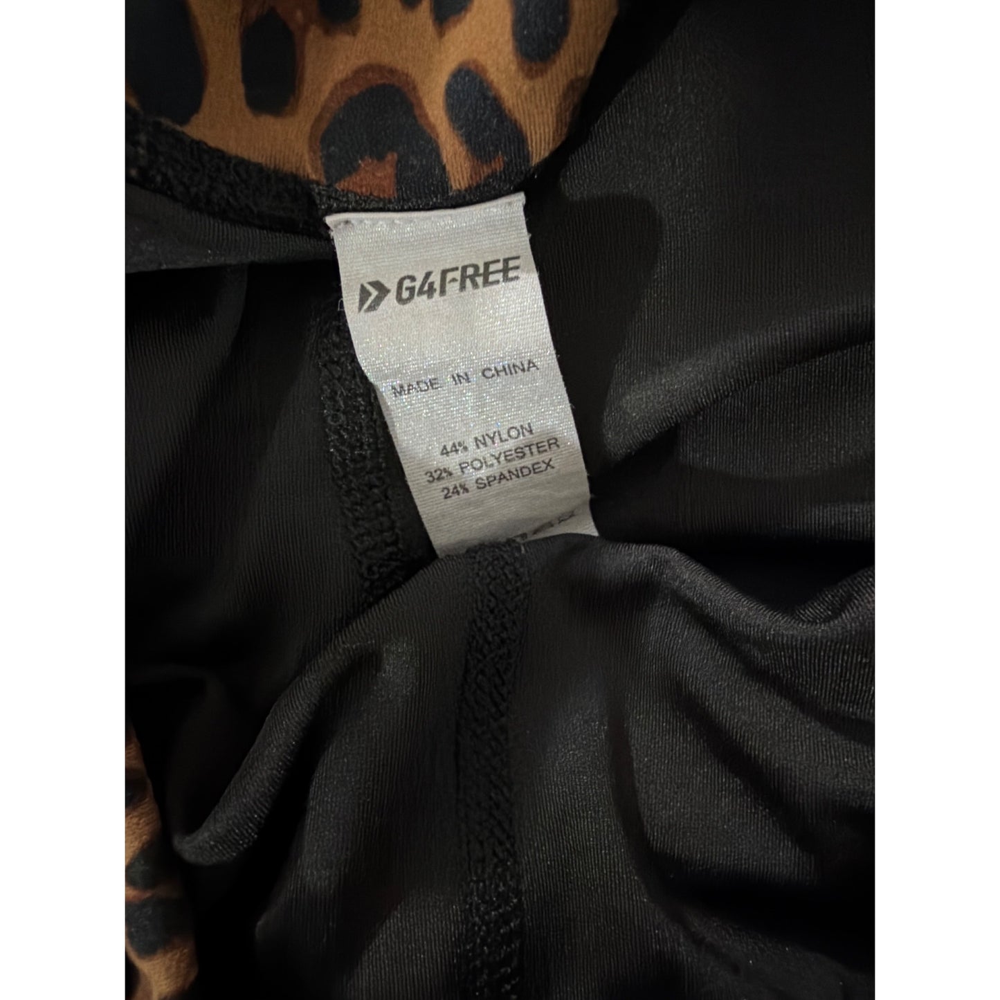 G4Free Leopard Print High Waist Leggings W Pockets