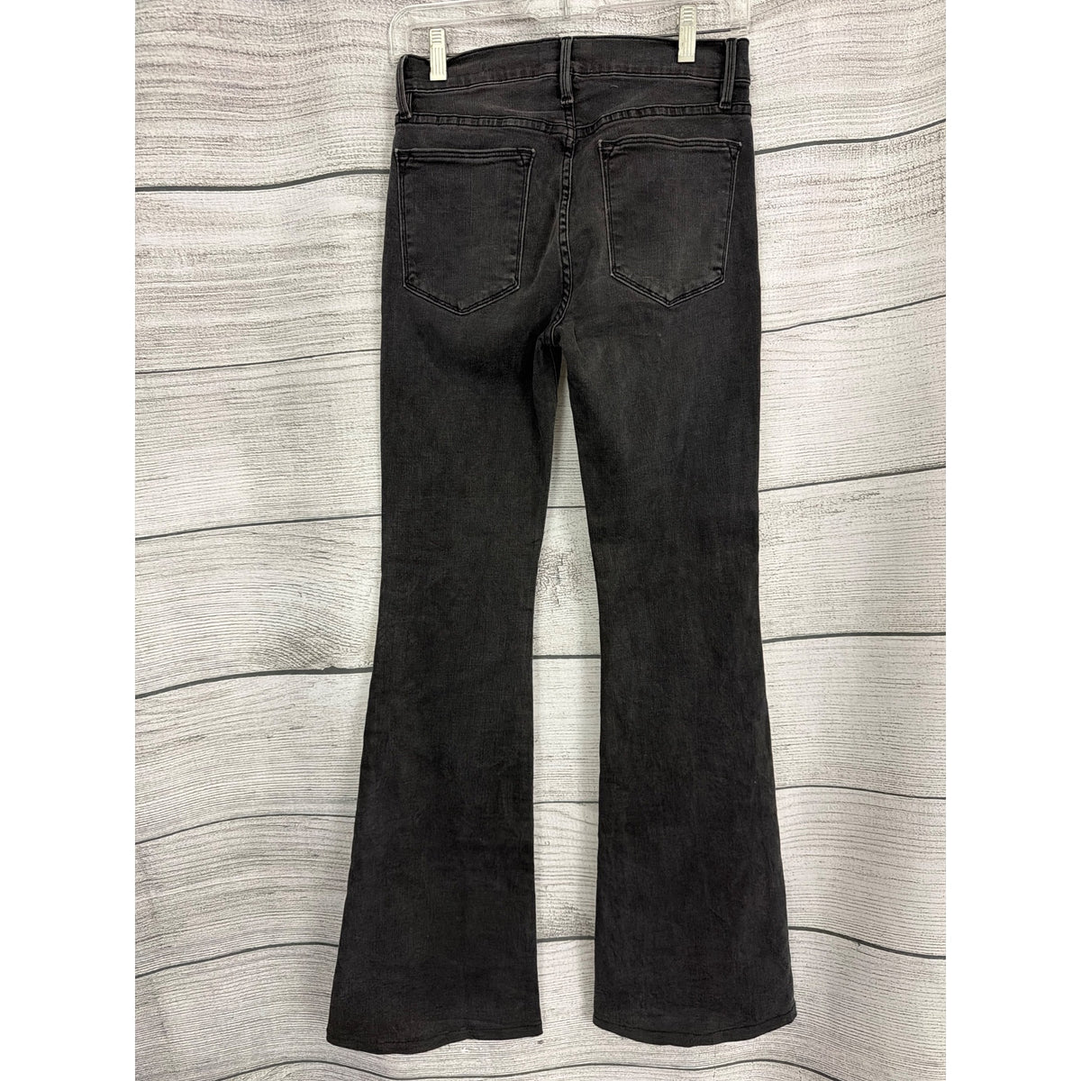 Frame Le High Flare Black Denim Jeans Size 27