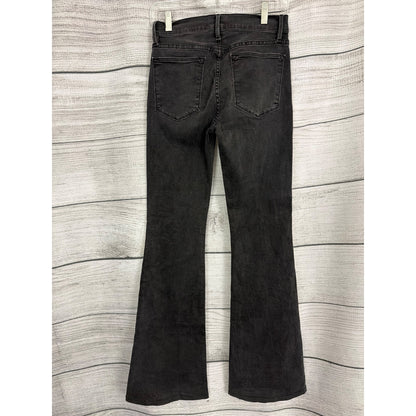 Frame Le High Flare Black Denim Jeans Size 27