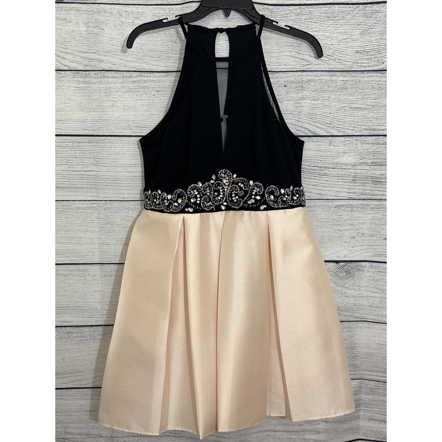 Nights By Teeze Me Embellished Halter Dress Size 13/14