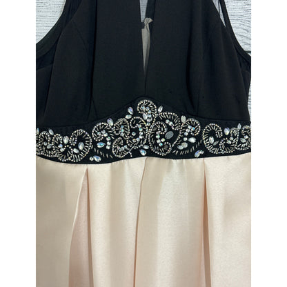Nights By Teeze Me Embellished Halter Dress Size 13/14