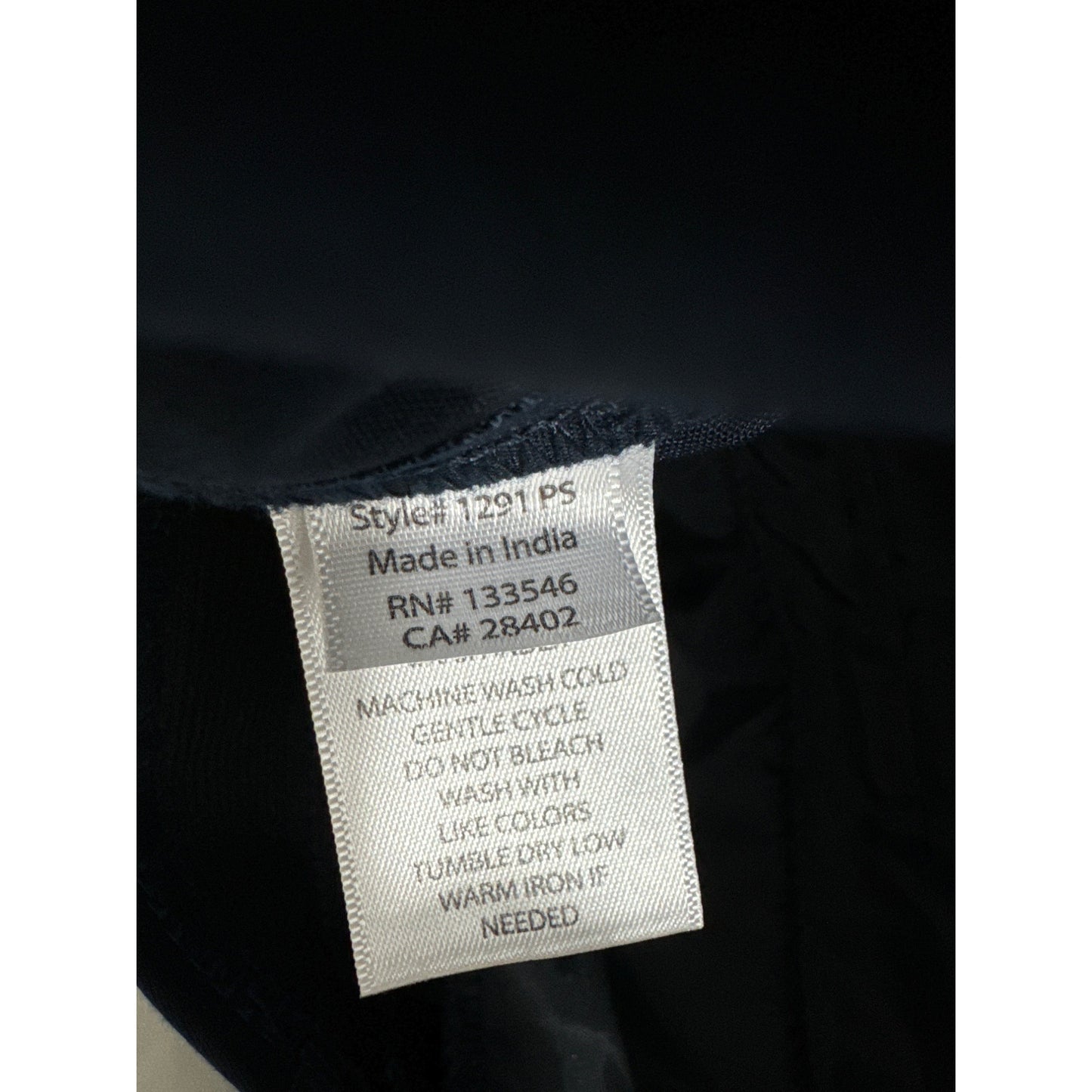 Ecru Navy Blue Pull On Stretch Ankle Pants Size 12