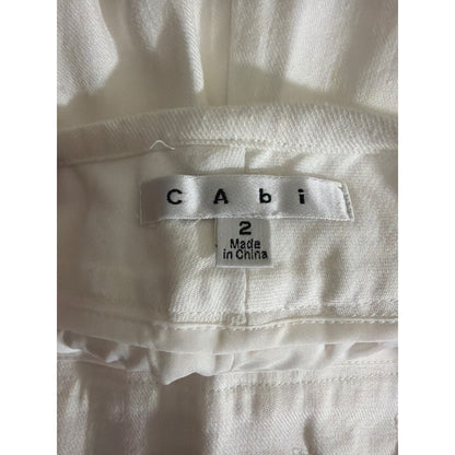 Cabi White Wide-Leg Trousers Size 2