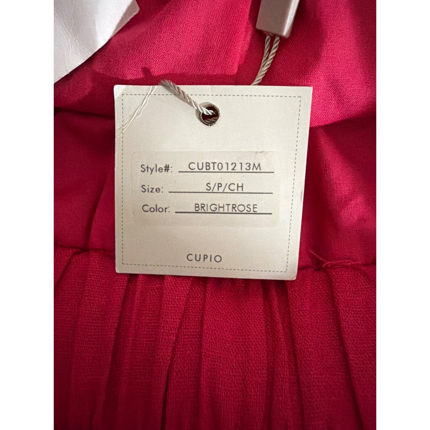 NWT Cupio Linen Brightrose Tiered Maxi Skirt Size S