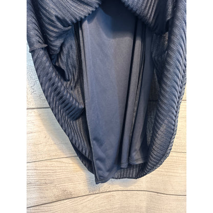 Want & Need Navy Shimmer Trapeze Mini Dress Size M
