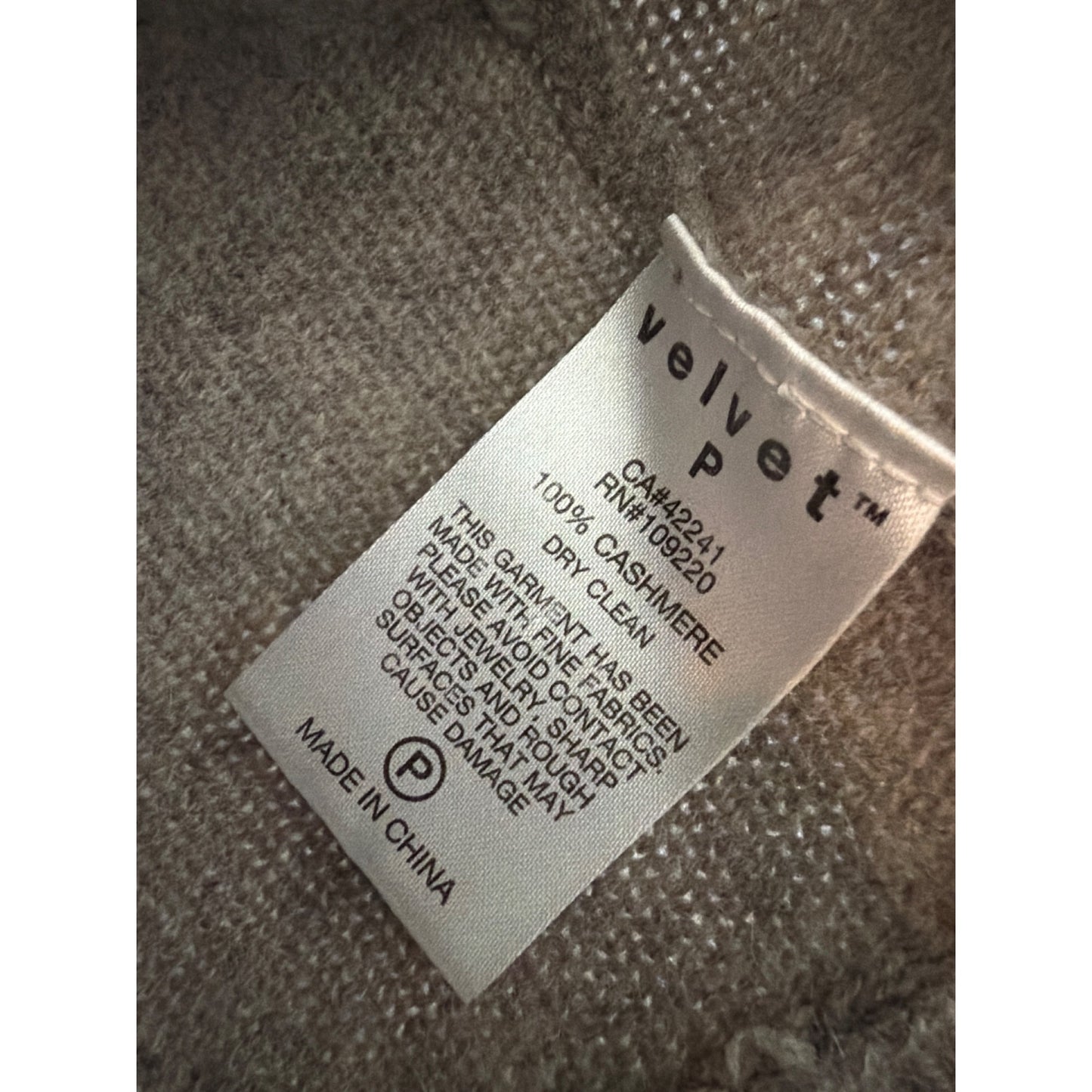 Velvet By Graham & Spencer 100% Cashmere Open Front Cardigan Size XS