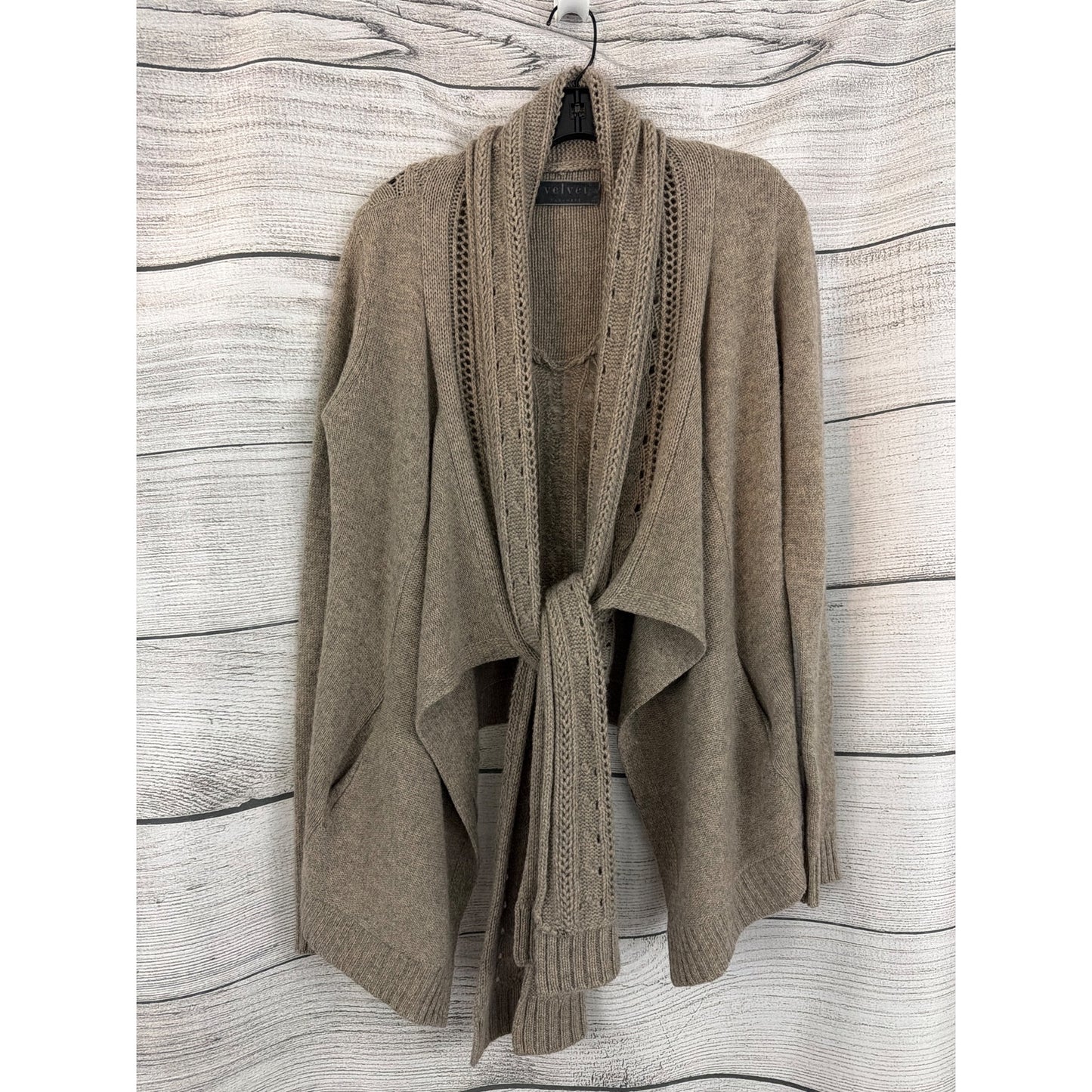 Velvet By Graham & Spencer 100% Cashmere Open Front Cardigan Size XS