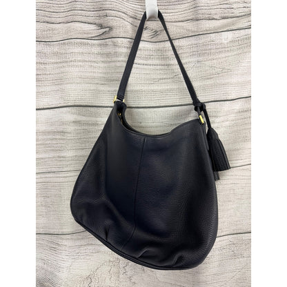 Tory Burch Navy Thea Hobo Bag With Tassel and Gold Hardware