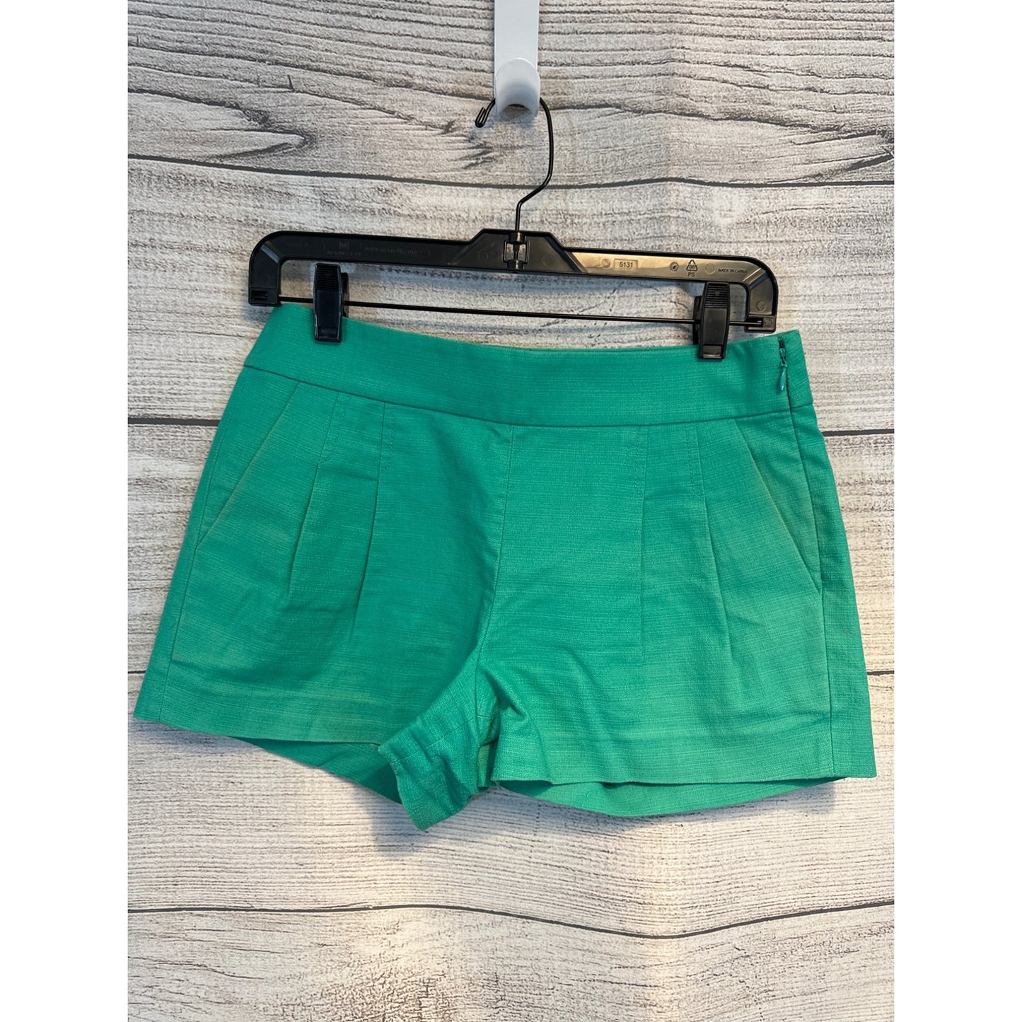 J.Crew Side Zipper Linen Green Shorts Size 0