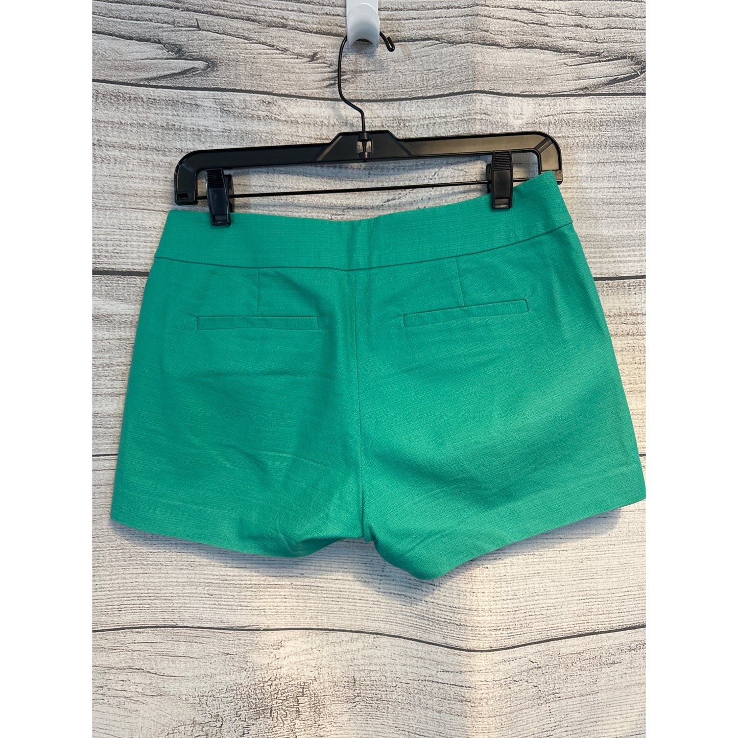 J.Crew Side Zipper Linen Green Shorts Size 0