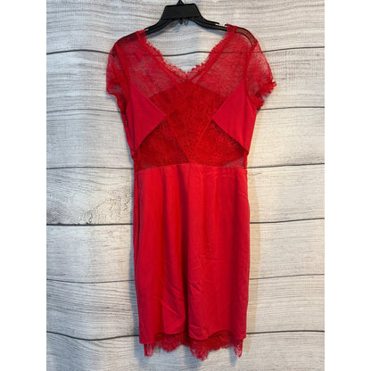 BCBG MaxAzria Nel Lipstick Red Lace Dress Size 10