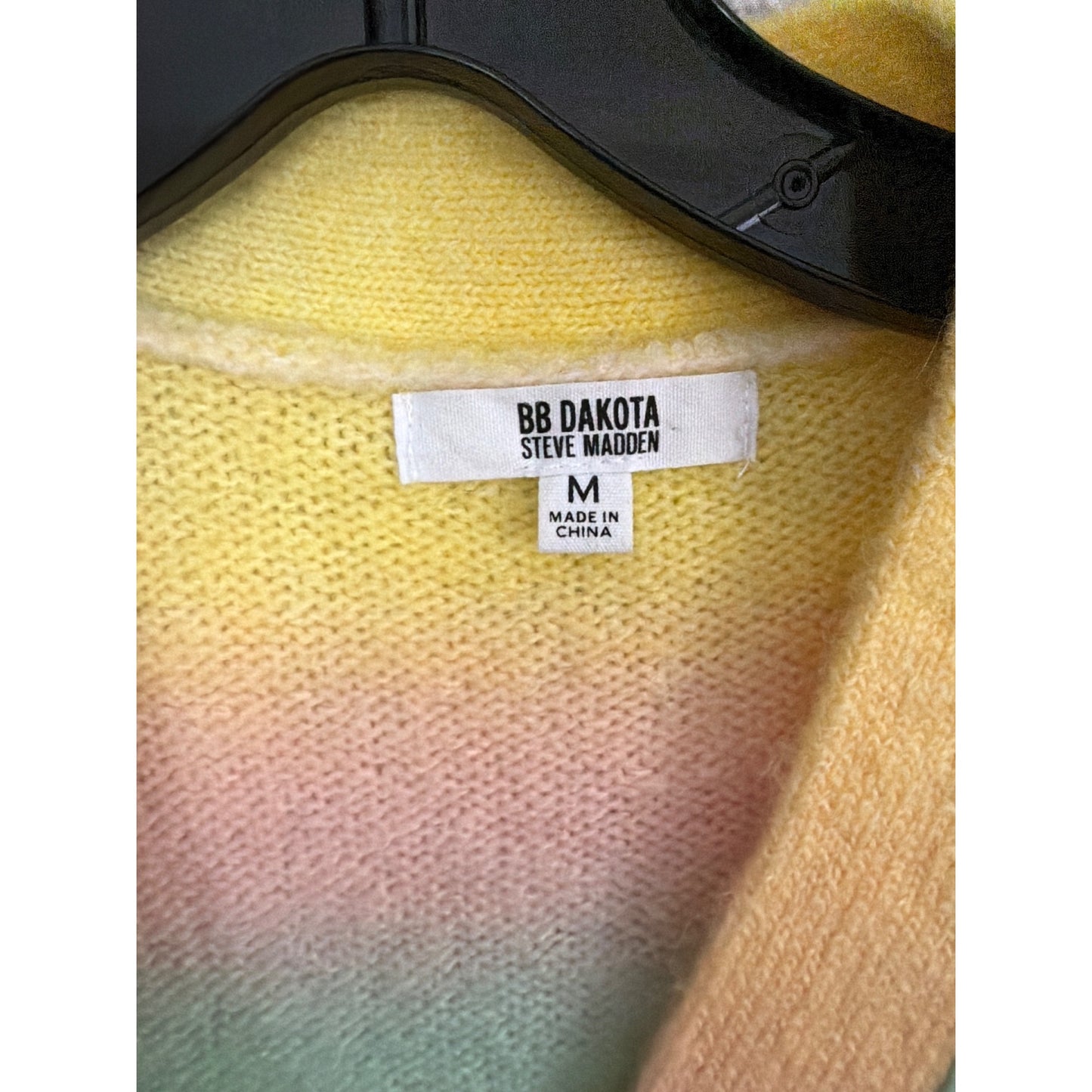 BB Dakota Steve Madden Pastel Striped Knit Cardigan Size M