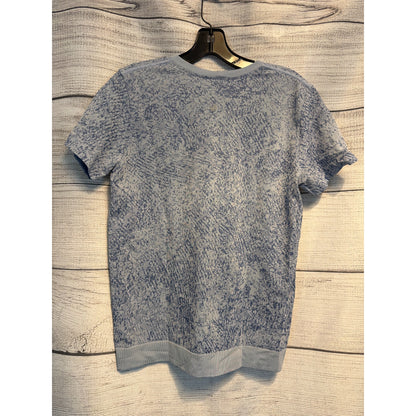 Lululemon Swiftly Breathe Short Sleeve Floral Fauna Blue Linen/Water Drop Size 6