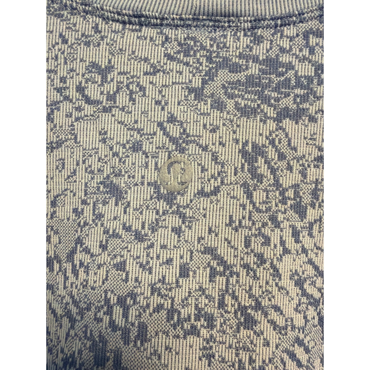 Lululemon Swiftly Breathe Short Sleeve Floral Fauna Blue Linen/Water Drop Size 6