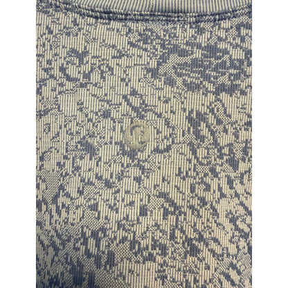 Lululemon Swiftly Breathe Short Sleeve Floral Fauna Blue Linen/Water Drop Size 6