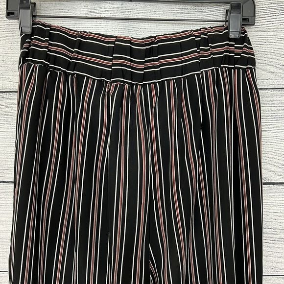 NWOT black/red/white striped crops
